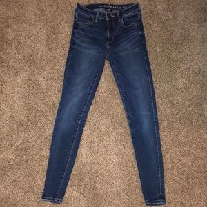 Dark wash American Eagle hi rise jeggings